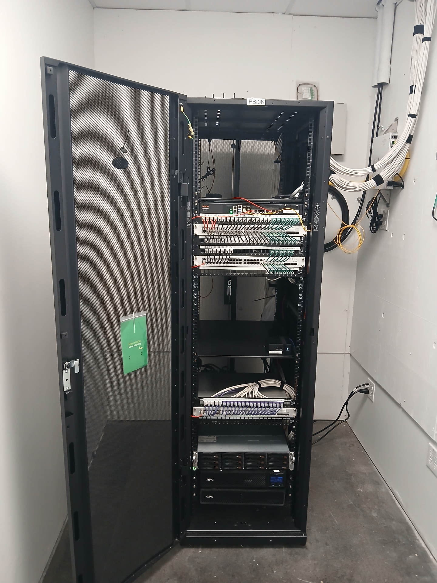 Full network cabinet installation